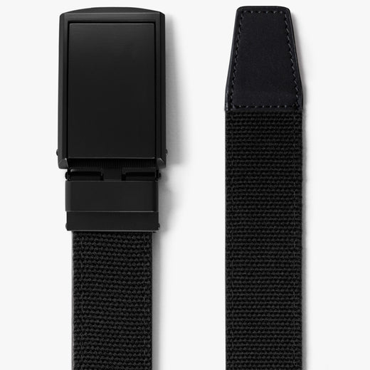 Black Canvas Belt | Black Web Belt | Shop Now | Ratchet Belt without ...