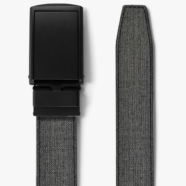 Black Denim-Embossed Belt