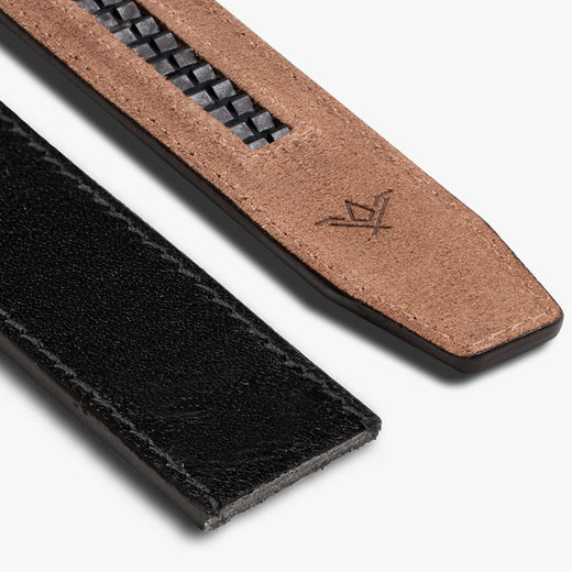 Full Grain Leather Strap Ratchet Belt without Holes Adjustable