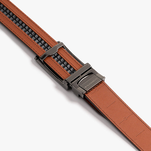 Mens Cognac Belt | Full Grain Leather Belt | Adjustable & Customizable |  Ratchet Belt without Holes Adjustable Belt Survival Belt