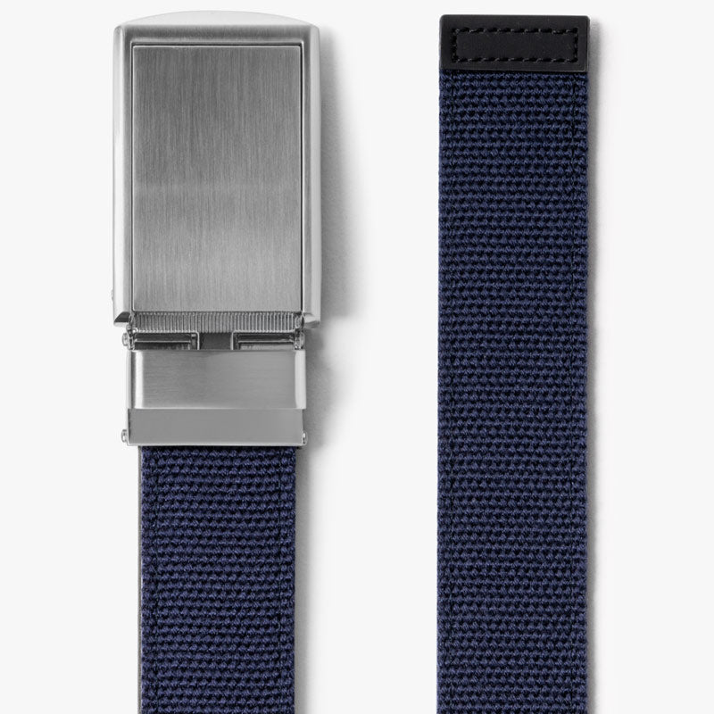 Men\'s Navy Canvas Belt | Ratchet Belt without Holes Adjustable Belt  Survival Belt | SlideBelts