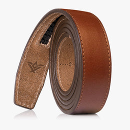 LV PU Leather Formal and Casual Waist Belt For Men - Brown