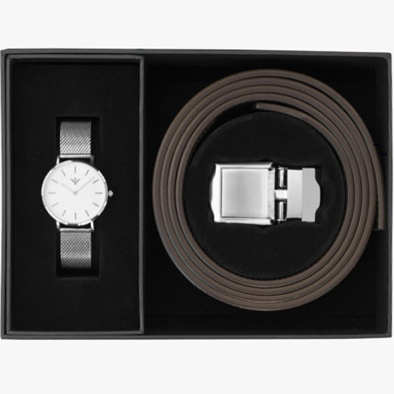 Sterling Watch and Belt Set