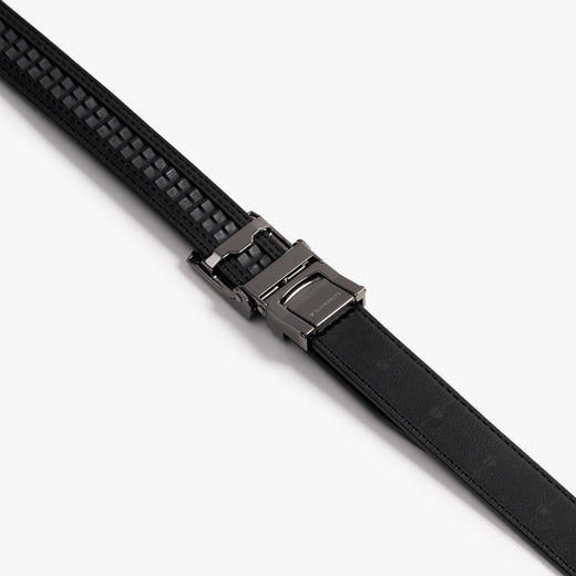 Skinny Black Belt | Ratchet Belt without Holes Adjustable Belt