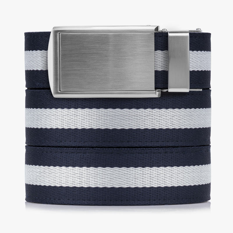 Navy Stripe Canvas Belt